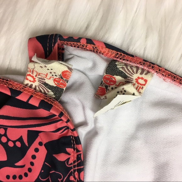 Split Brand Floral Two Piece Halter Bikini - Picture 4 of 5